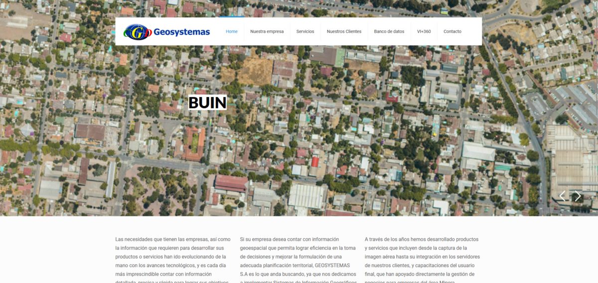 Vista del proyecto Geosystemas.com