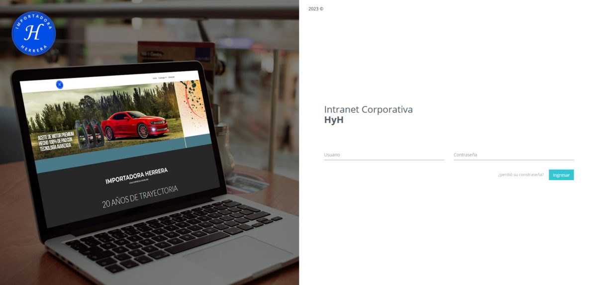 Vista del proyecto Intranet Importadora Herrera