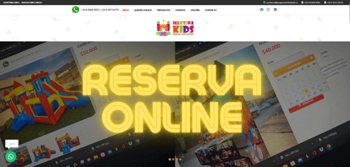 Vista del proyecto Juegosmartinakids.cl