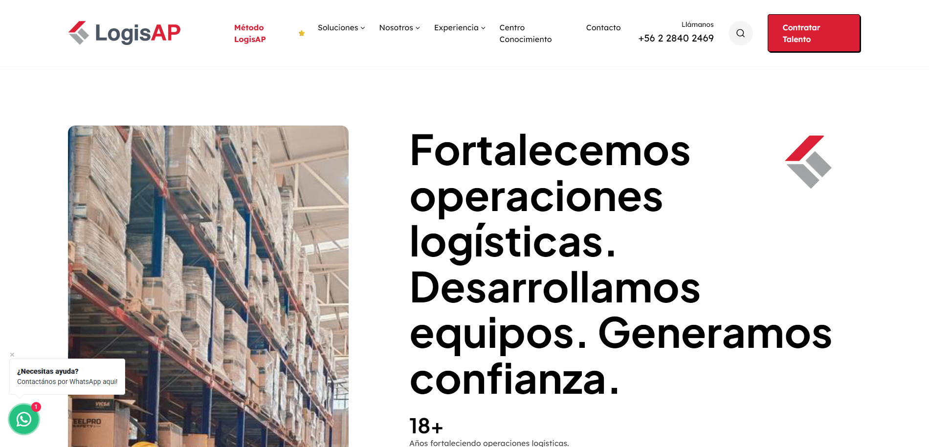 Vista del proyecto logisap.cl