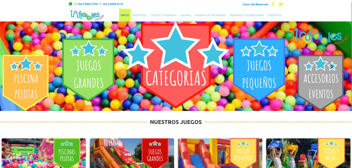 Vista del proyecto Mijuegoinflable.cl
