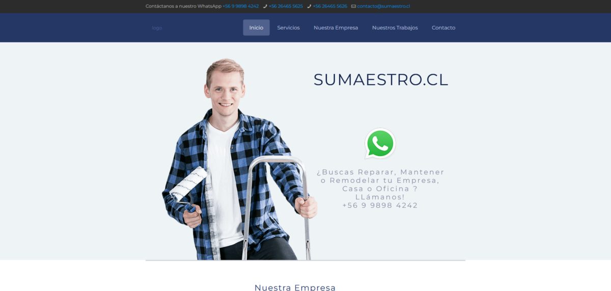 Vista del proyecto Sumaestro.cl