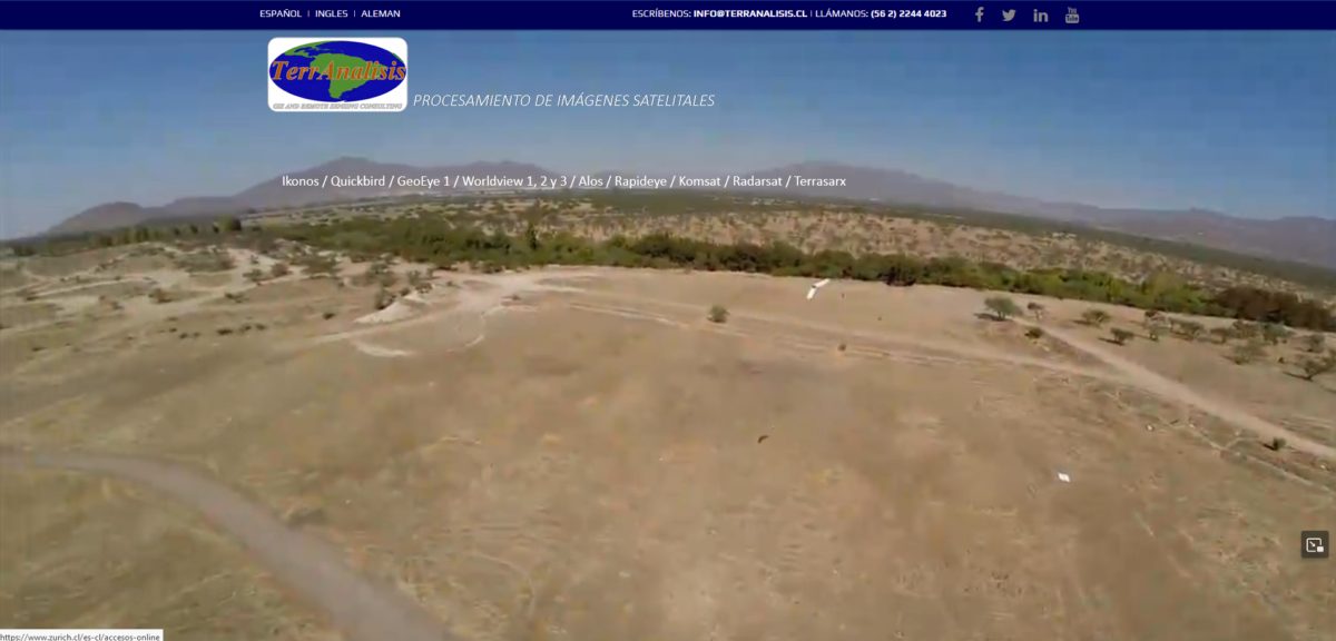Vista del proyecto Terranalisis.cl