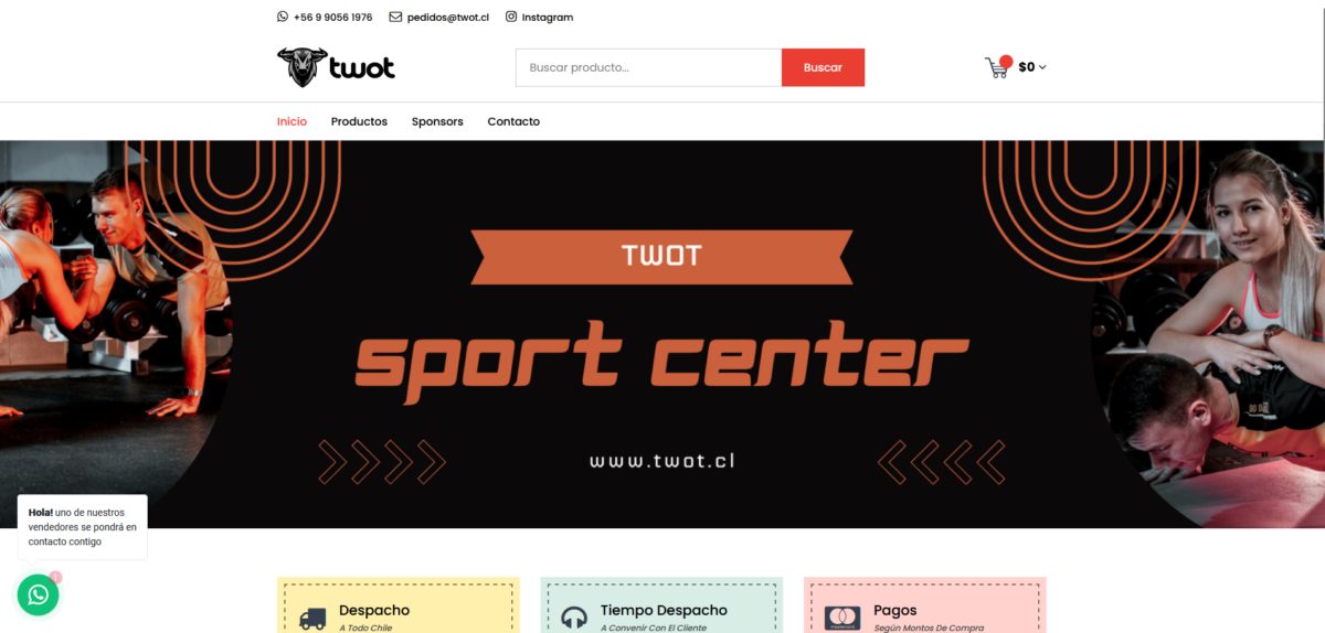 Vista del proyecto Twot.cl